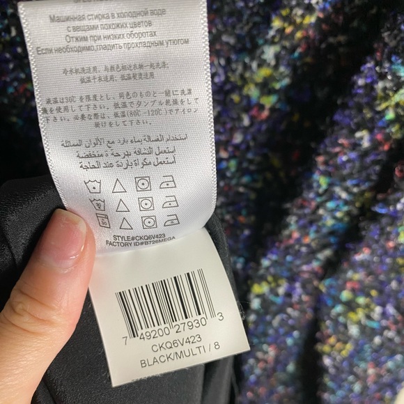 BCBGeneration Double Strap Print Cocktail Dress, Black/ Multi - Picture 6 of 7